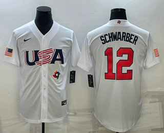 Men's USA Baseball #12 Kyle Schwarber 2023 White World Baseball Classic Stitched Jerseys,We sell and wholesale Men's USA Baseball #12 Kyle Schwarber 2023 White World Baseball Classic Stitched Jerseys on line form chian!